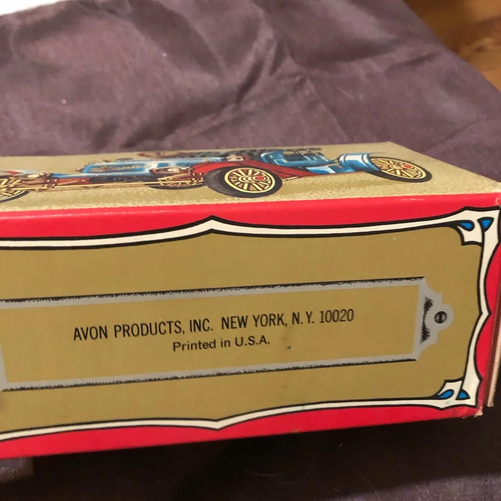 Vintage Avon Stanley Steamer Windjammer bottle and box. Bottle is empty - Picture 6 of 6